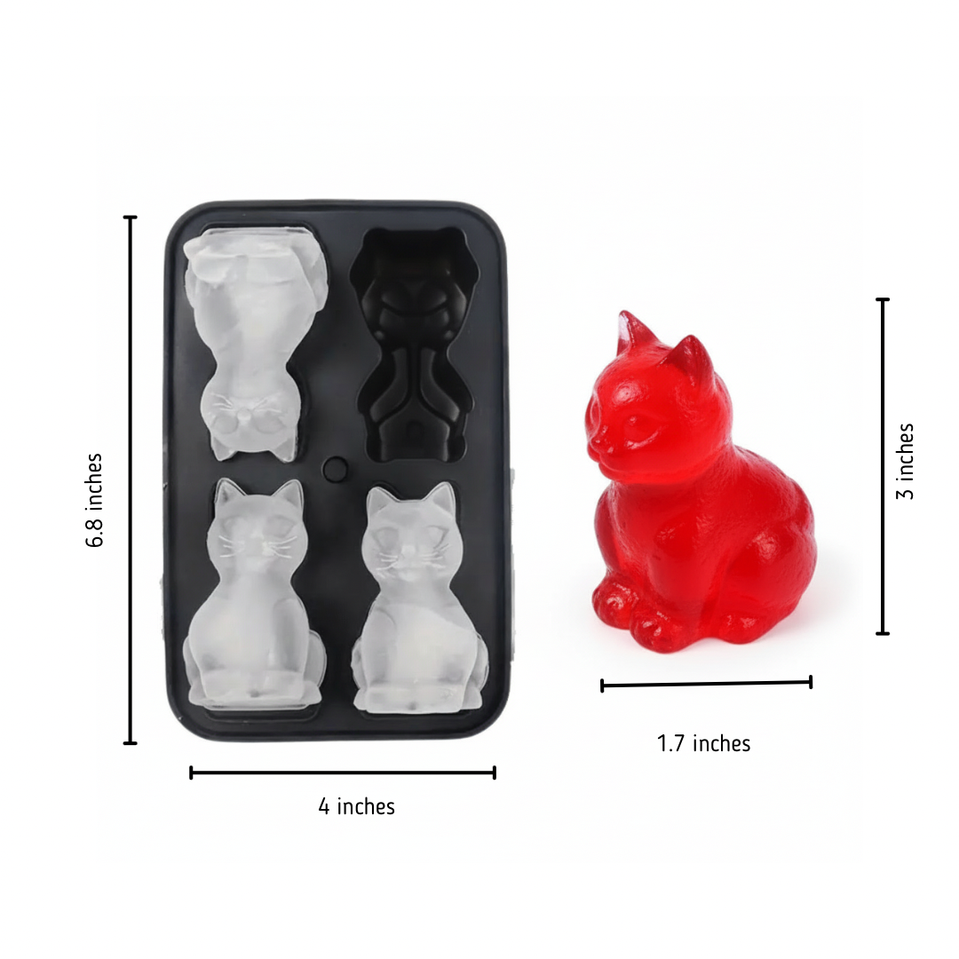 3D Cat Shape Ice Cube Tray