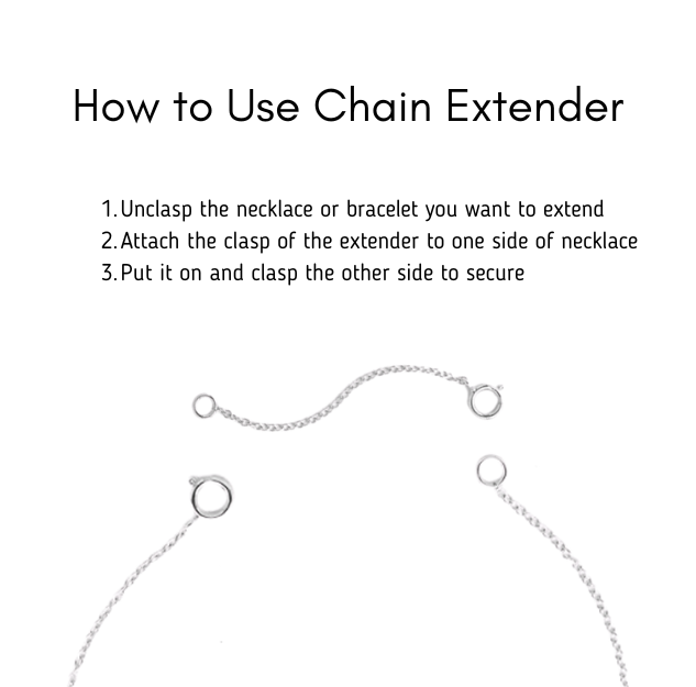 Sterling Silver Chain Extender For Necklace