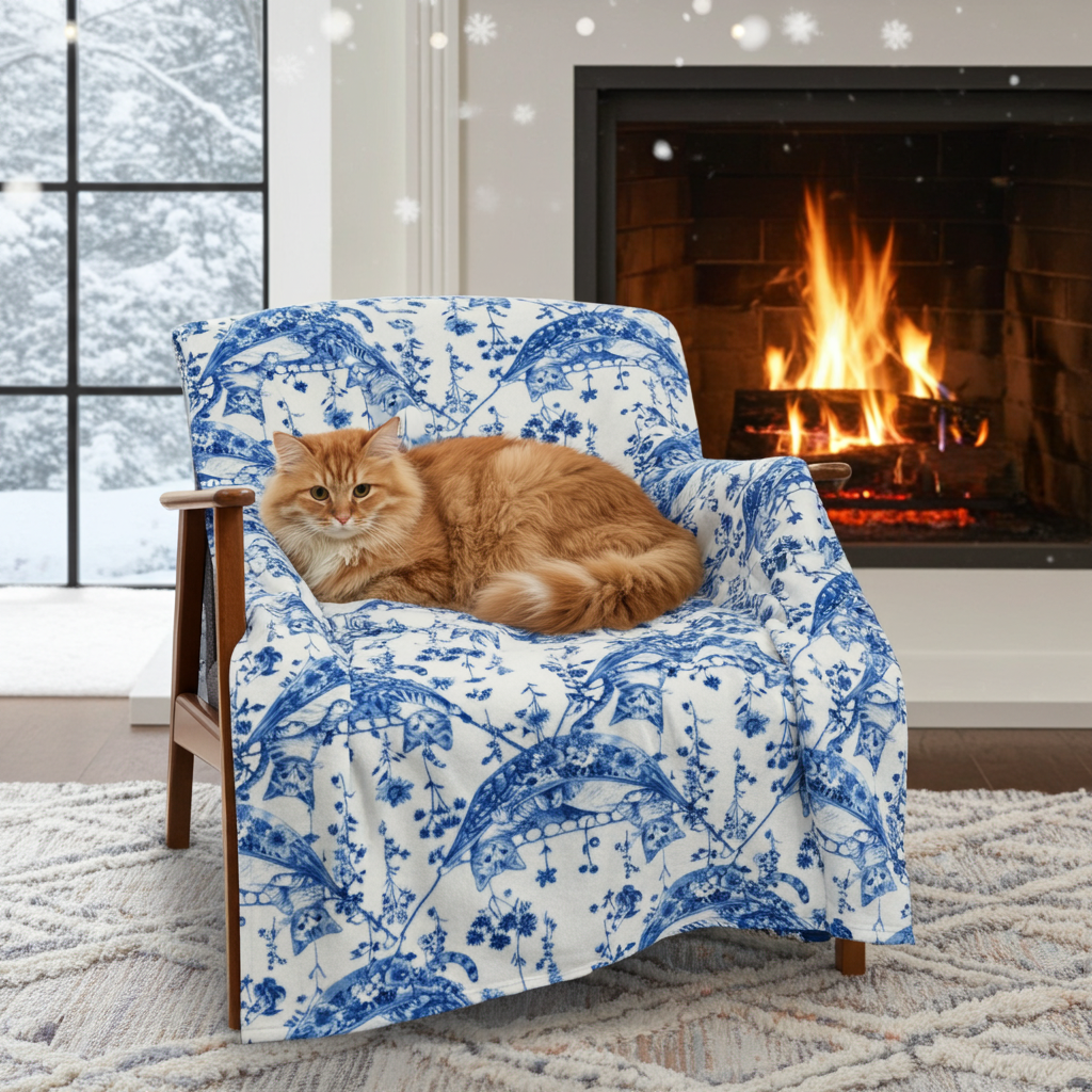 Generously Sized Cat Throw Blanket