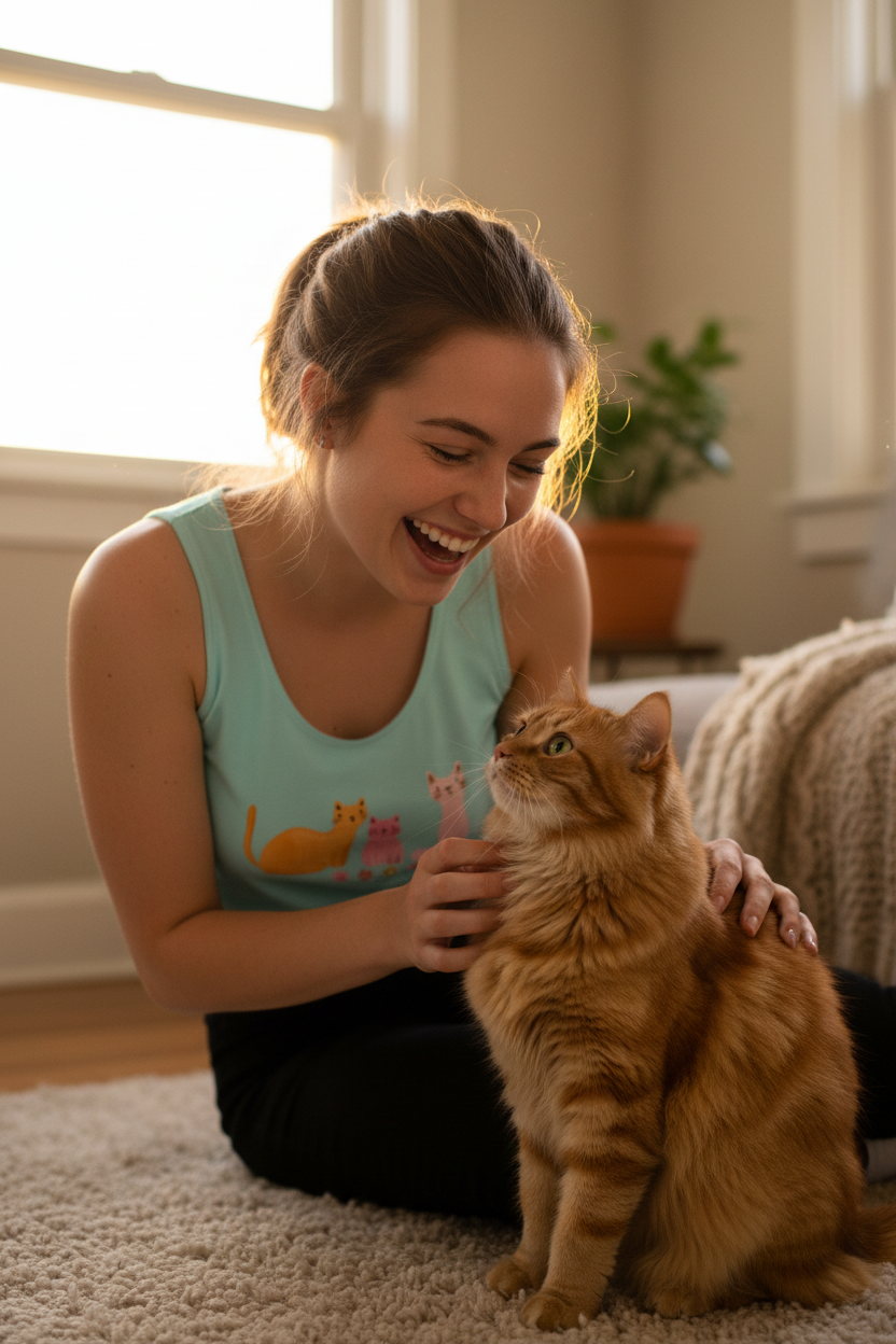 WATERCOLOR CATS | Cotton Crop Top