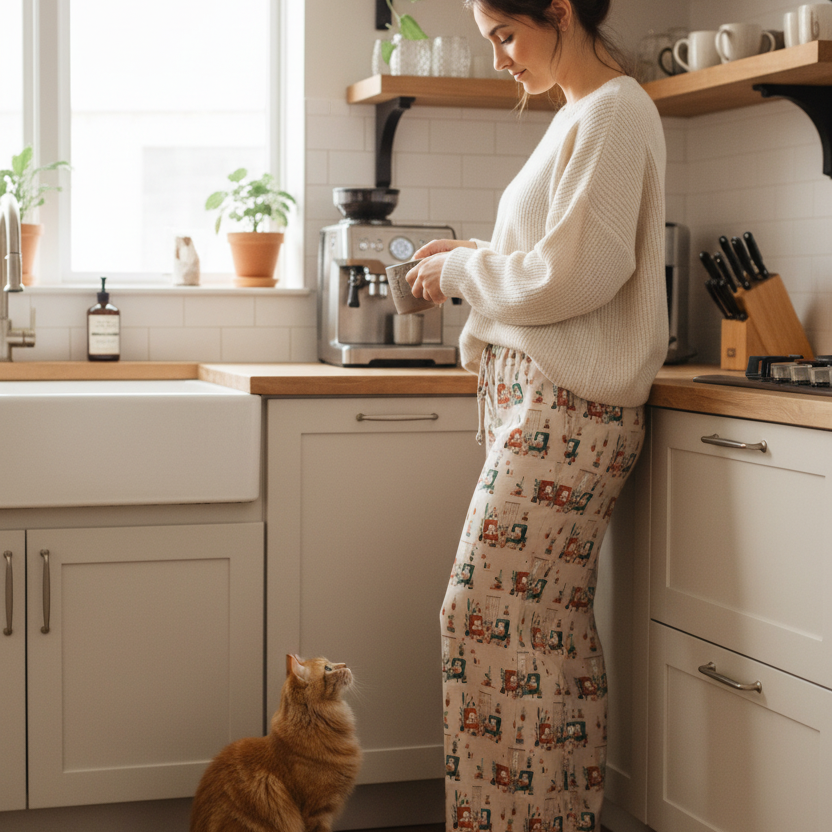 Cotton Wide Leg Unisex Lounge Pant | Carl and Ellie
