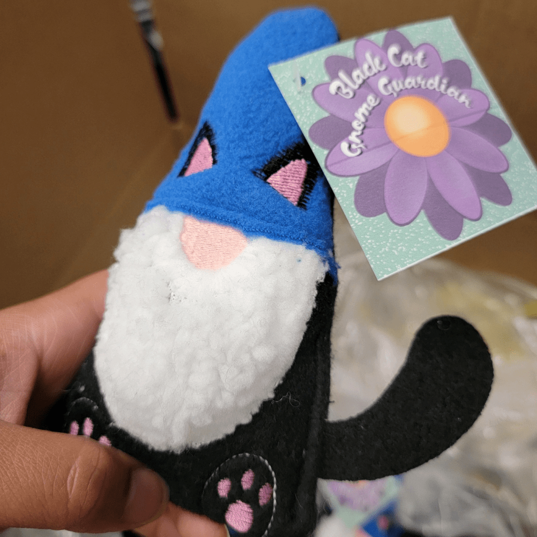 Black Cat Gnome Kicker Cat Toy