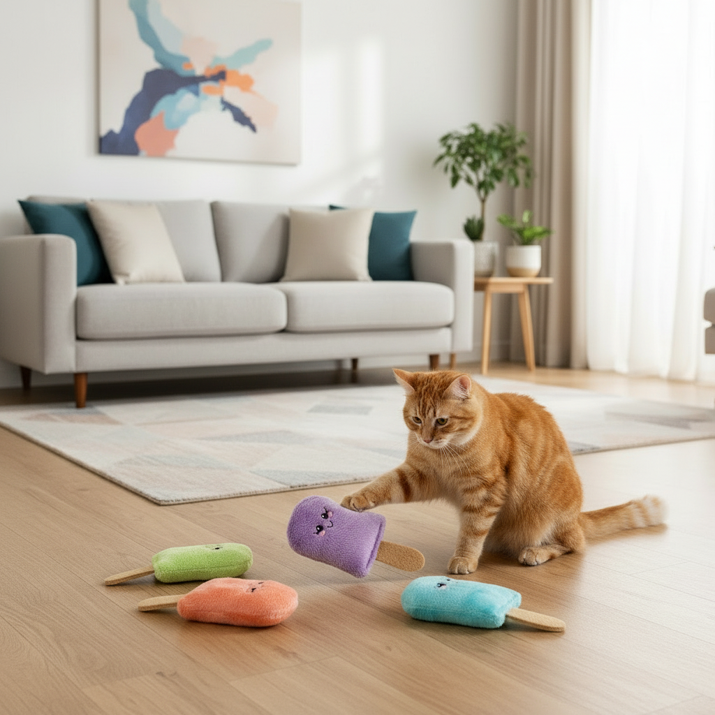 FUR-eeze Pop Cat Toy