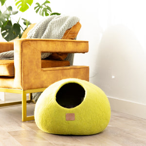 Citrus Green | Round Style Cave Cat Bed