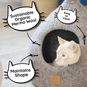 Citrus Green | Round Style Cave Cat Bed