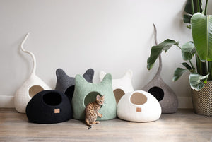 Night Black | Ear Style Cave Cat Bed