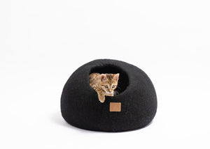 Night Black | Round Style Cave Cat Bed