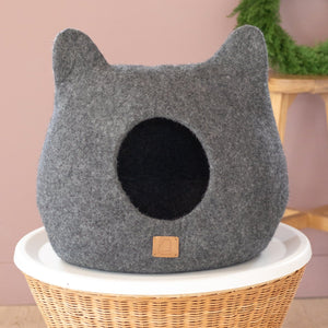 Stone Gray | Ear Style Cave Cat Bed