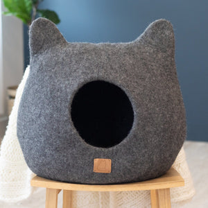 Stone Gray | Ear Style Cave Cat Bed