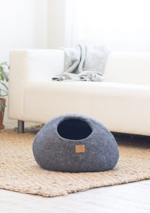 Stone Gray | Round Style Cave Cat Bed