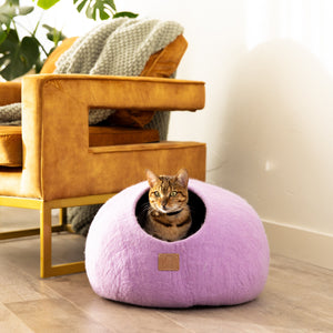 Lilac Purple | Round Style Cave Cat Bed