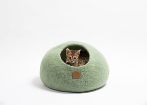 Eucalyptus Green | Round Style Cave Cat Bed