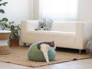 Eucalyptus Green | Round Style Cave Cat Bed