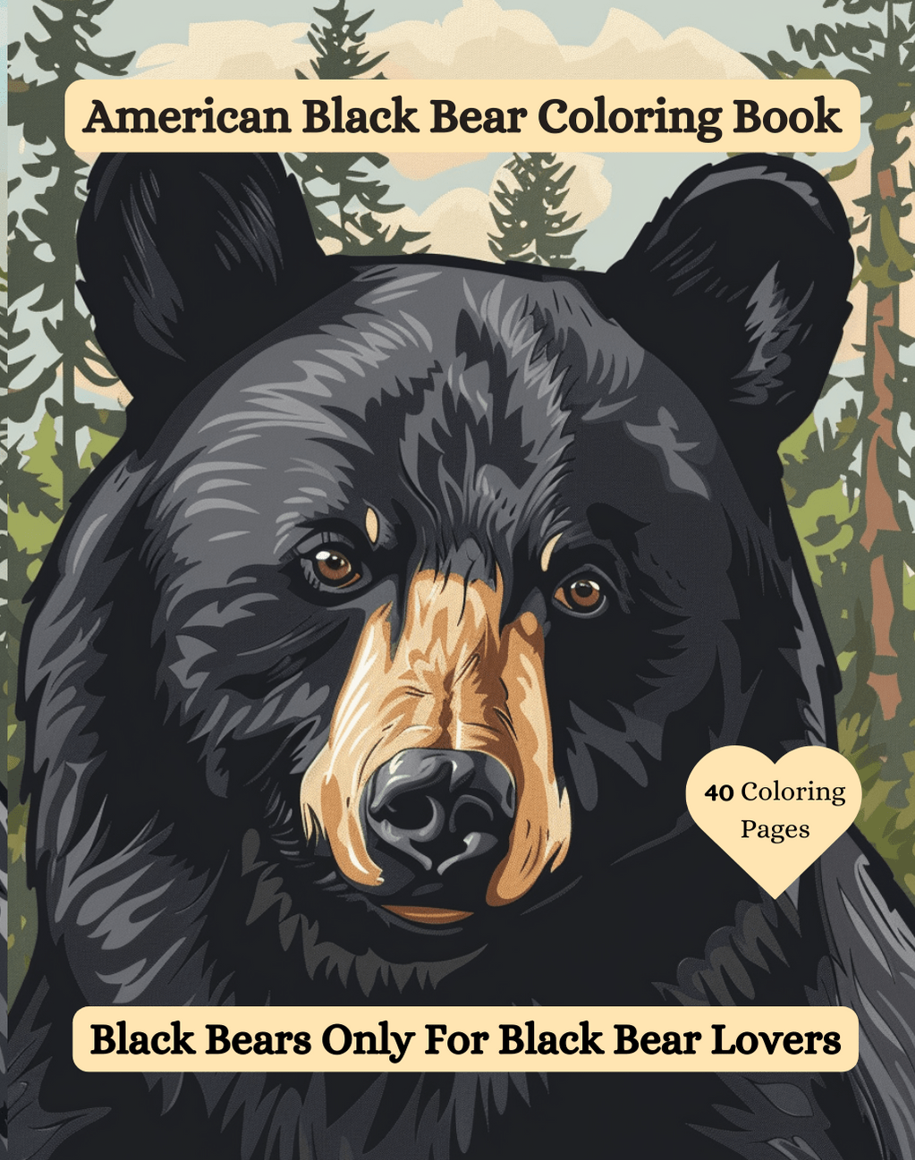 American Black Bear Coloring Book