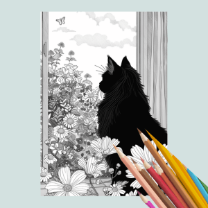 Black Cats Coloring Book