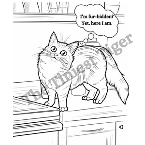 Cats Being Cats Printable Cat Coloring Book