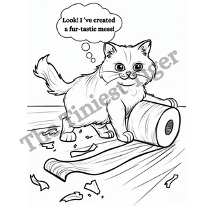 Cats Being Cats Printable Cat Coloring Book