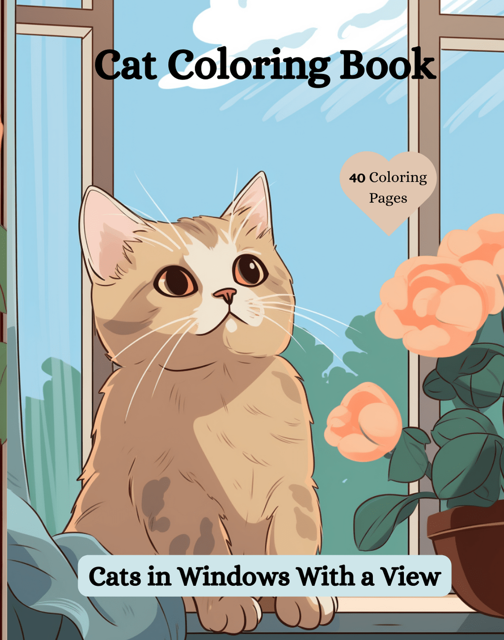 Cat Coloring Book | Cats in Windows With a View