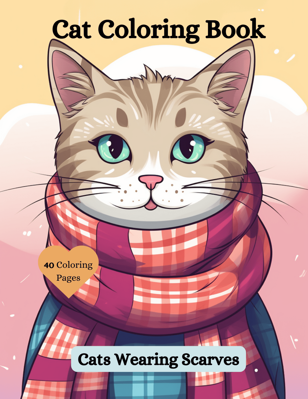 Cat Coloring Book | Cats Wearing Scarves