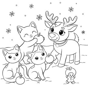 Festive Feline Fun Cat Coloring Book