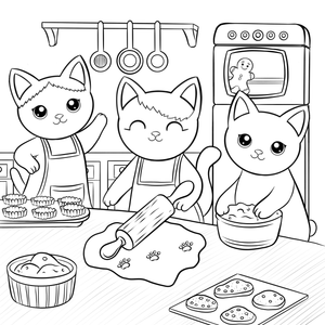 Festive Feline Fun Cat Coloring Book