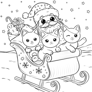 Festive Feline Fun Cat Coloring Book