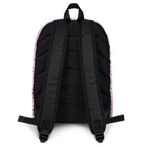 Cat-Themed Backpack | Happy Cat Purple Back