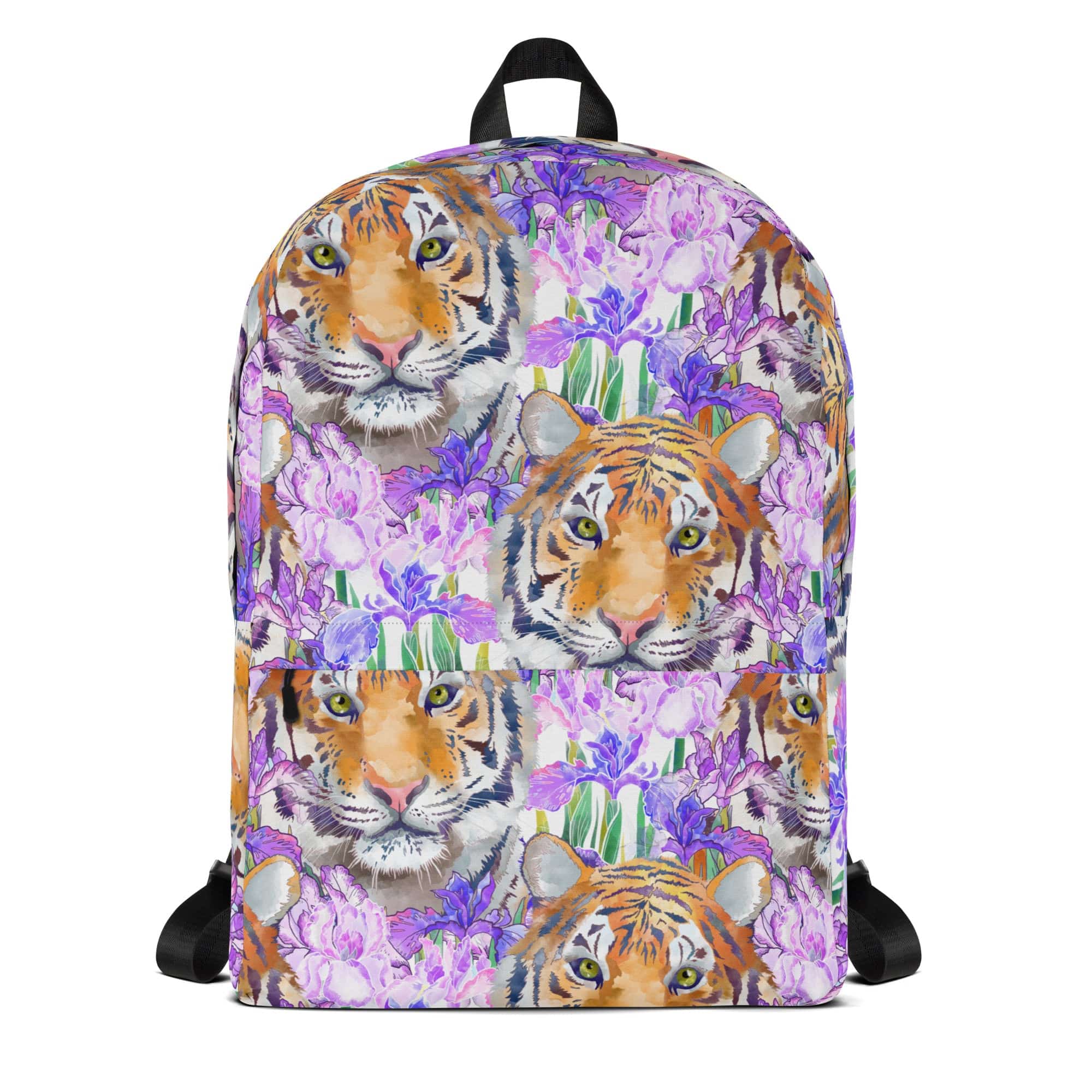 Tiger and Iris Cat-Themed Backpack