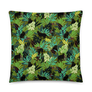 Cat Accent Pillow | Jungle Panther Design | 22" x 22"