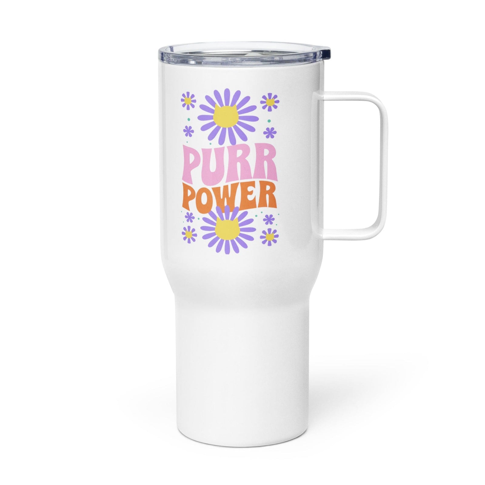 Purr Power Travel Mug.  25 oz