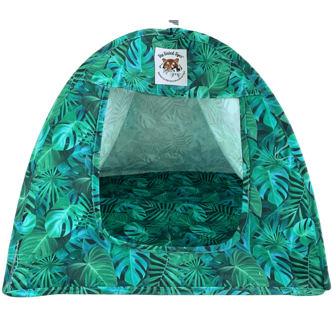 Jungle Greenery Cat Tent