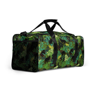 Cat-Themed Duffel Bag | Jungle Panther. Mesh Pocket