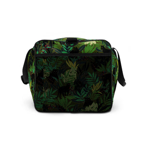 Cat-Themed Duffel Bag | Jungle Panther. Mesh Pocket End