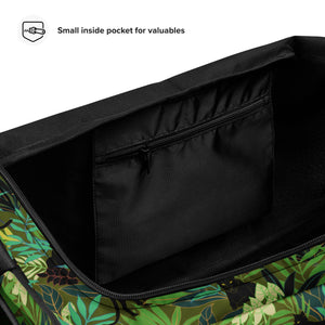 Cat-Themed Duffel Bag | Jungle Panther. Inside Zipper Pocket