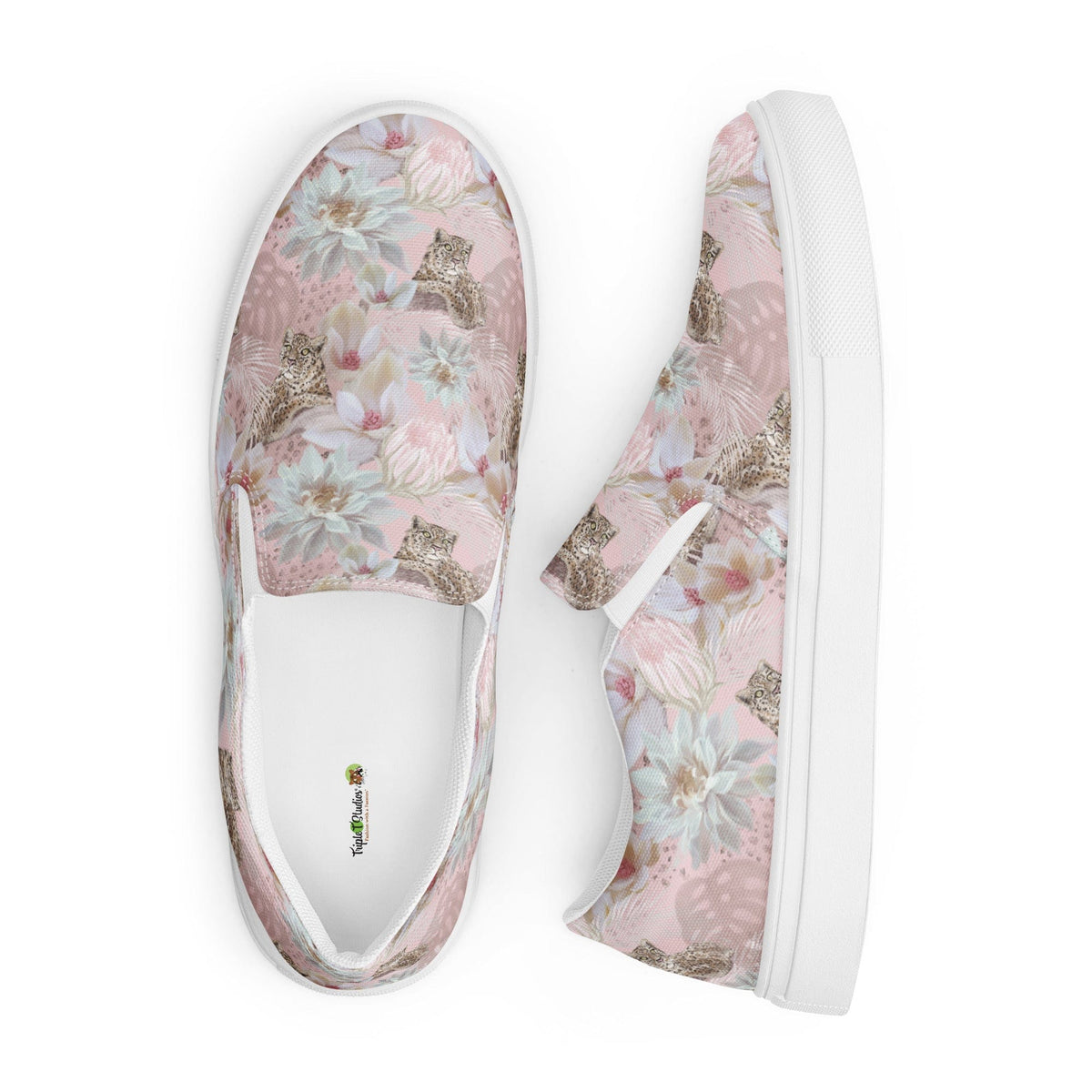 Cat-Themed Slip-On Canvas Shoes | Leopard &amp; Lotus