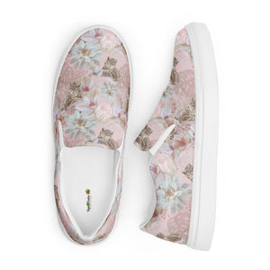 Cat-Themed Slip-On Canvas Shoes | Leopard & Lotus