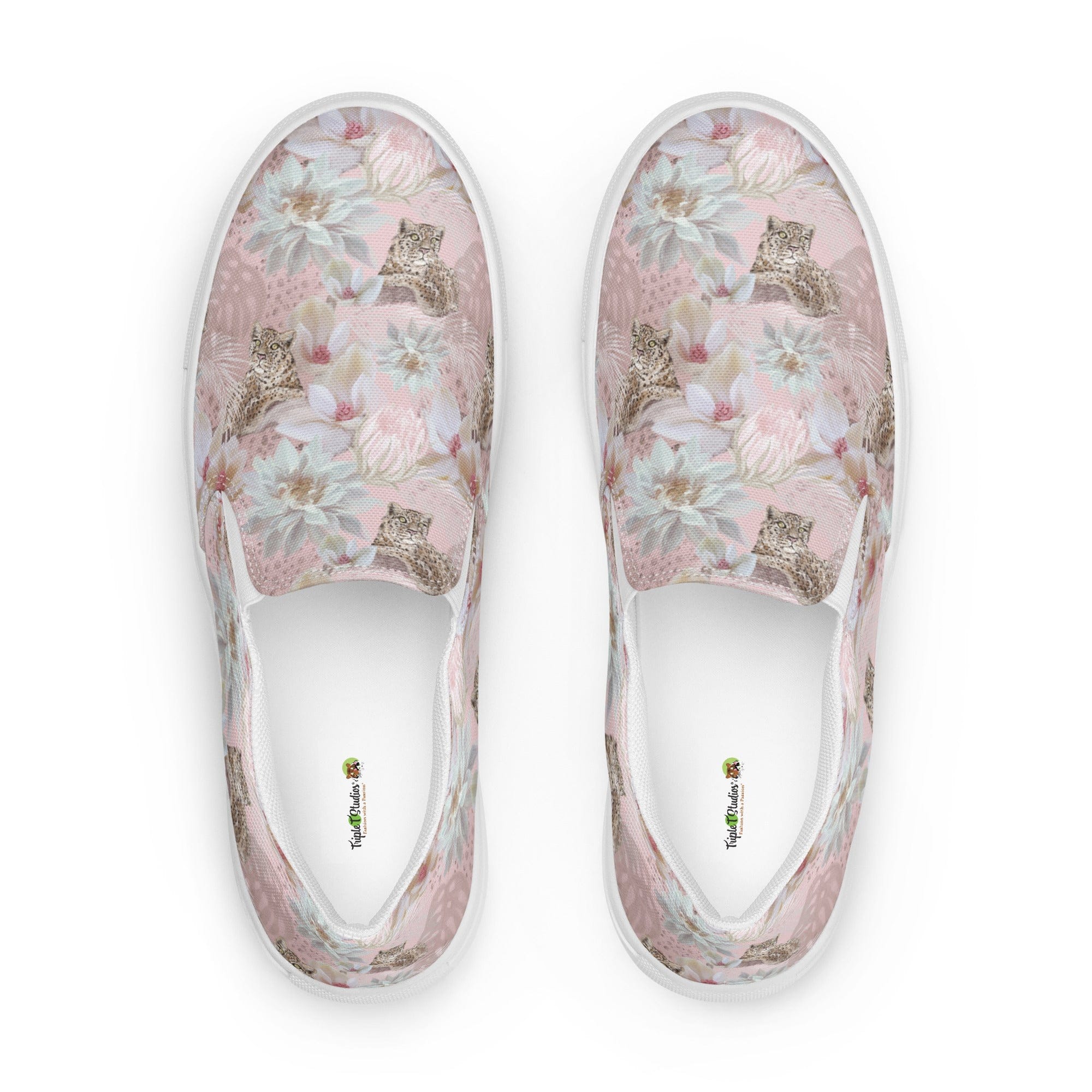 Cat-Themed Slip-On Canvas Shoes | Leopard & Lotus