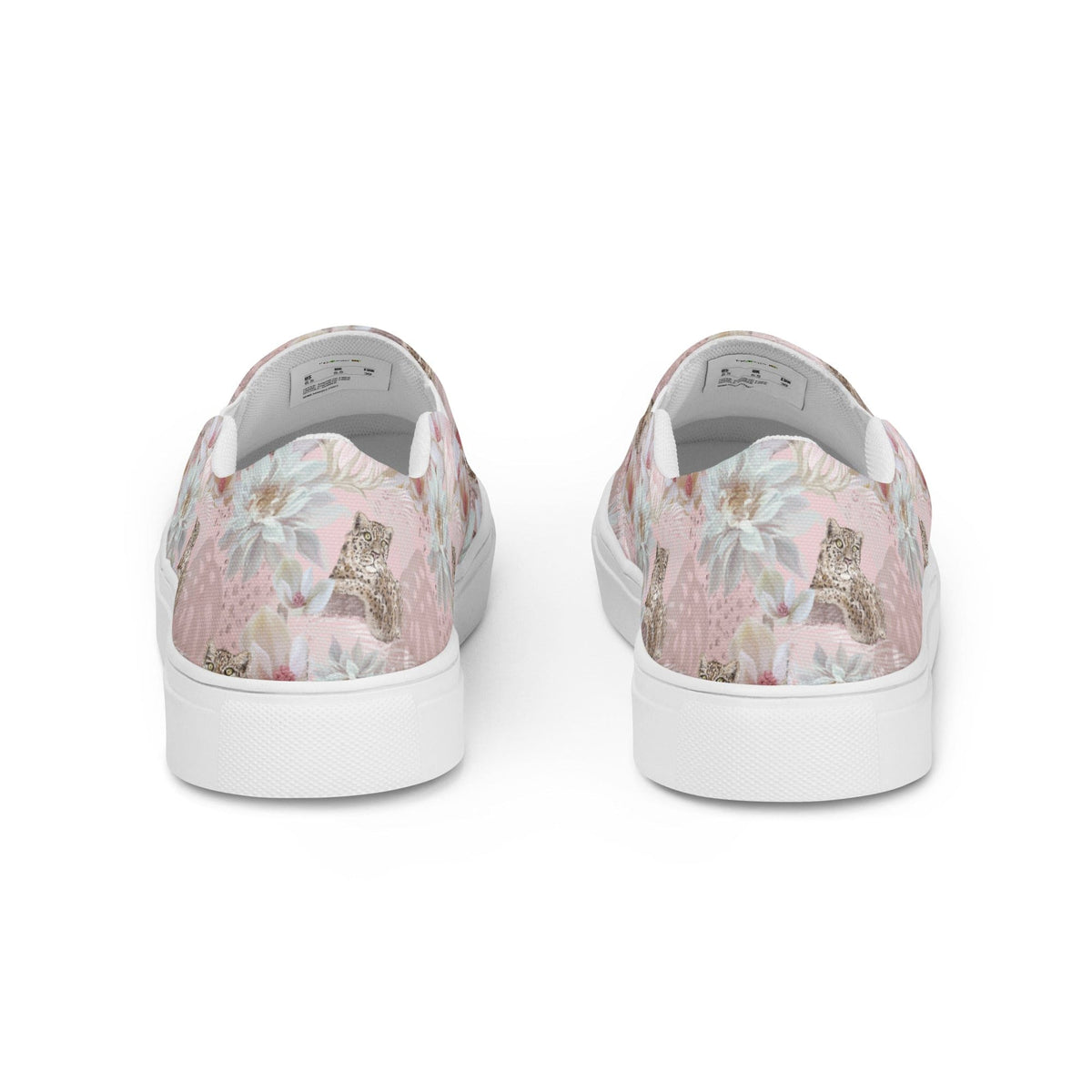 Cat-Themed Slip-On Canvas Shoes | Leopard &amp; Lotus.  Back