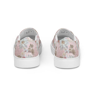 Cat-Themed Slip-On Canvas Shoes | Leopard & Lotus.  Back