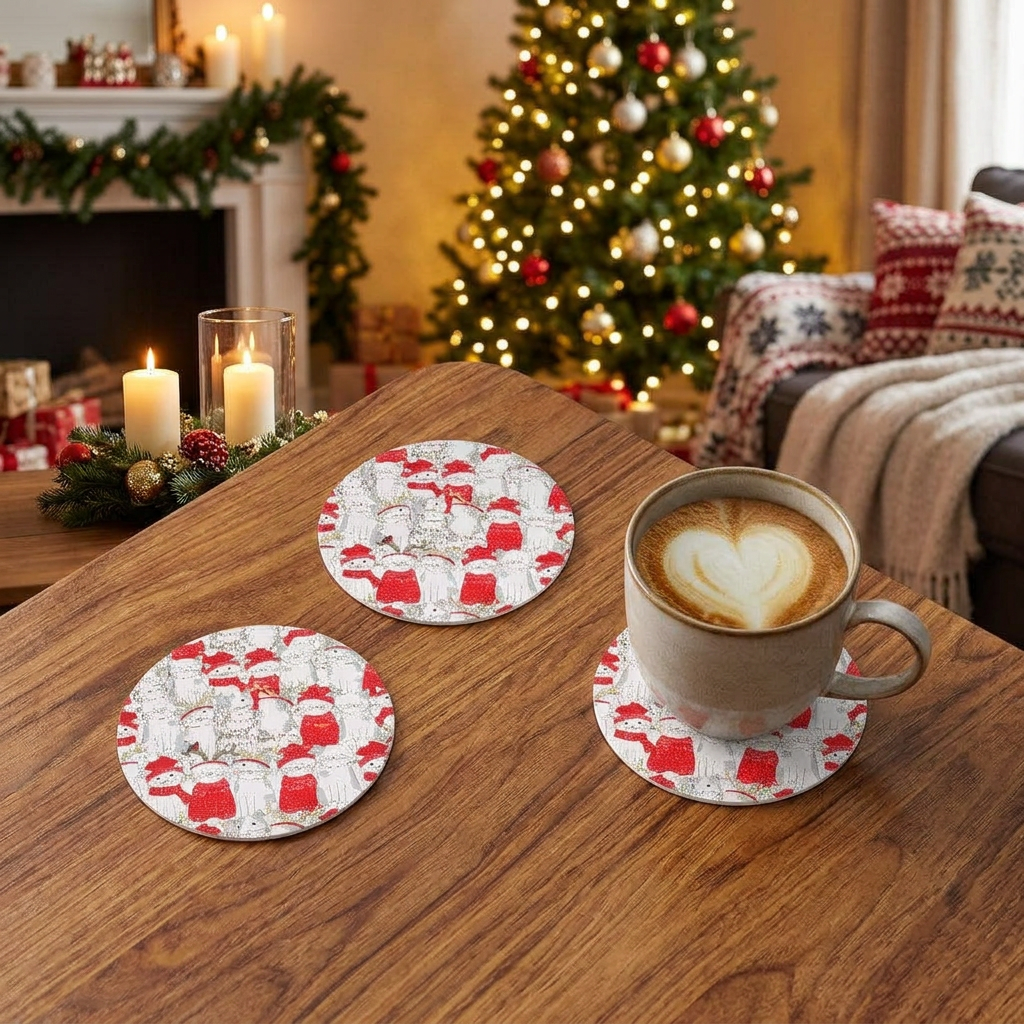 Seasonal Holiday Cat Coasters