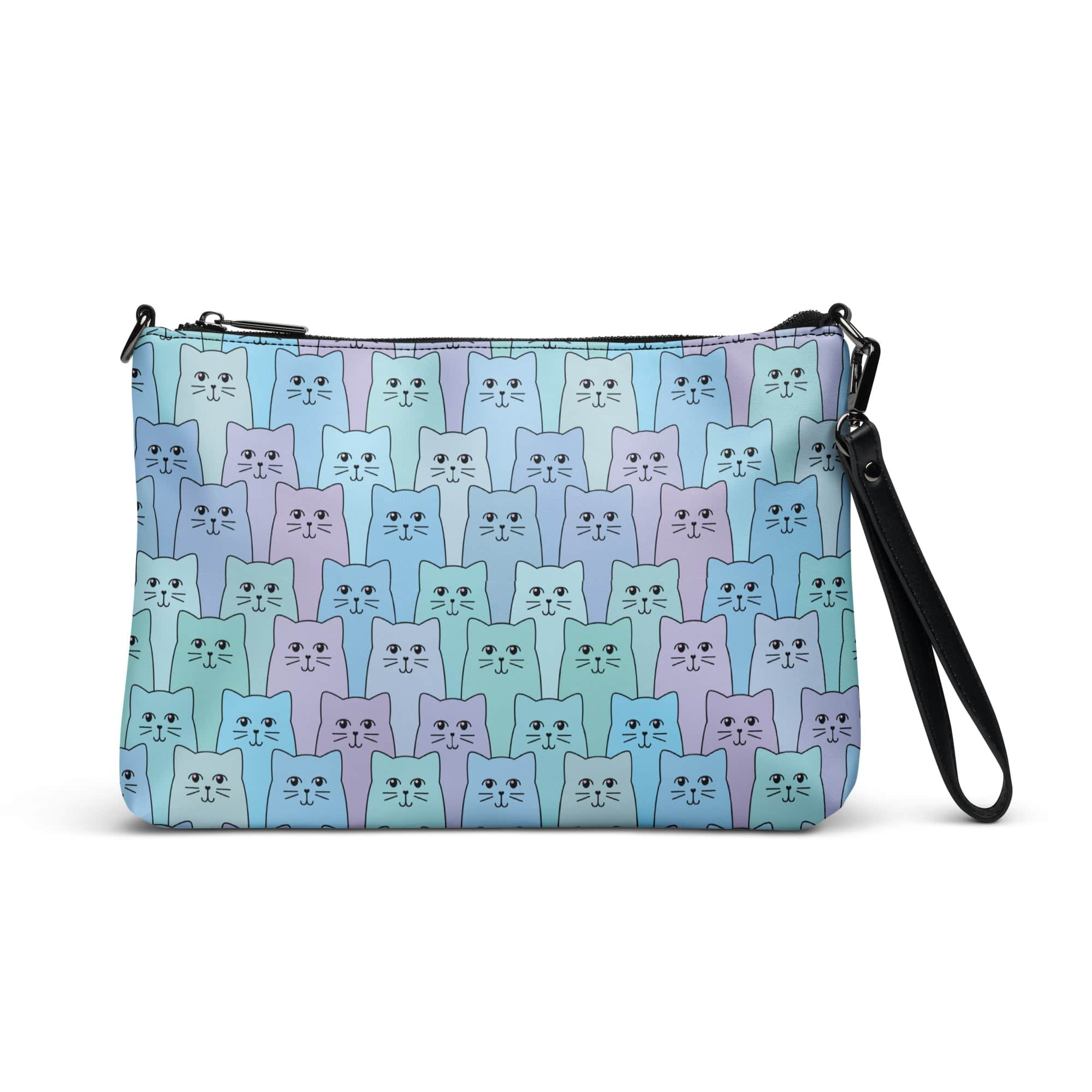 Cat-Themed Cross Body Bag | Happy Cat Blue