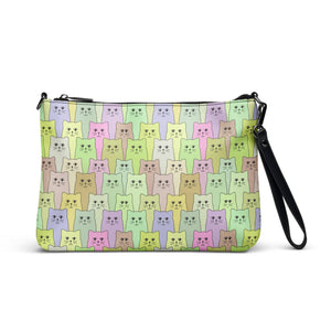 Pouch with cat pattern on a white background