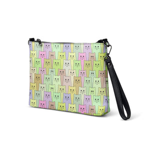 Cat-Themed Cross Body Bag | Happy Cat Multi-color.  side