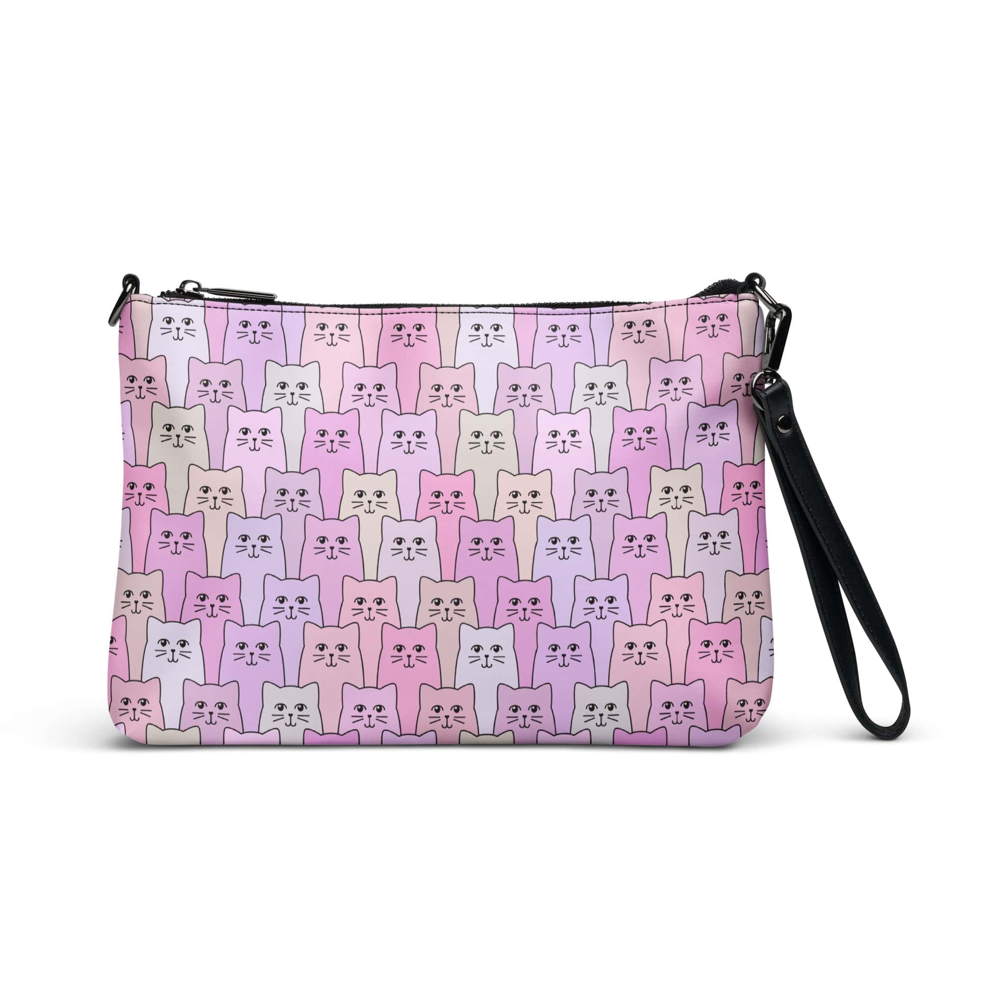 Cat-Themed Cross Body Bag | Happy Cat Purple