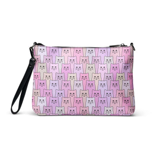 Cat-Themed Cross Body Bag | Happy Cat Purple