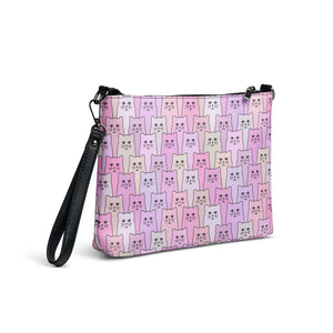 Cat-Themed Cross Body Bag | Happy Cat Purple