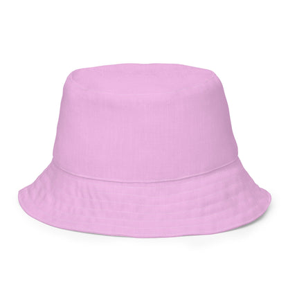 Cat-Themed Reversible Bucket Hat | Happy Cat Pink.   Pink side