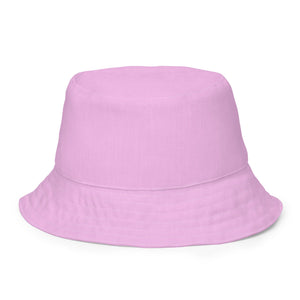 Cat-Themed Reversible Bucket Hat | Happy Cat Pink.   Pink side