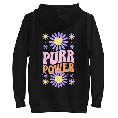 Cat-Themed Hoodie | Purr Power  back