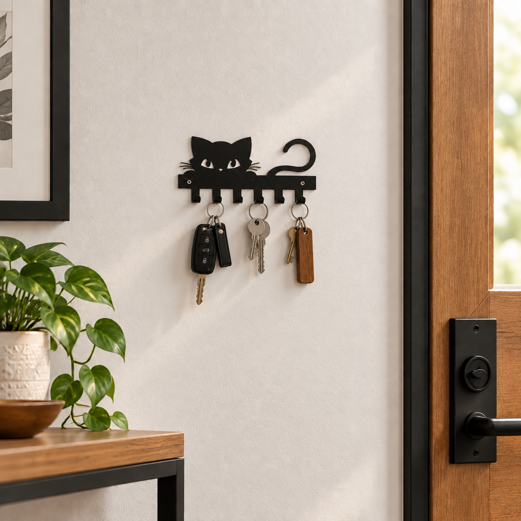 Black Cat Key Holder